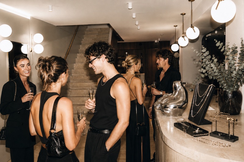 Guests socialising at a curated brand event